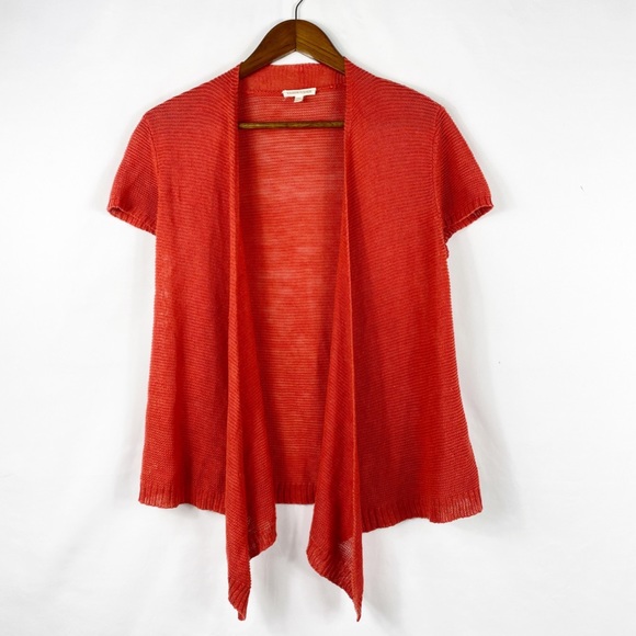 Eileen Fisher Sweaters - EILEEN FISHER Short Sleeve Open Cardigan Small